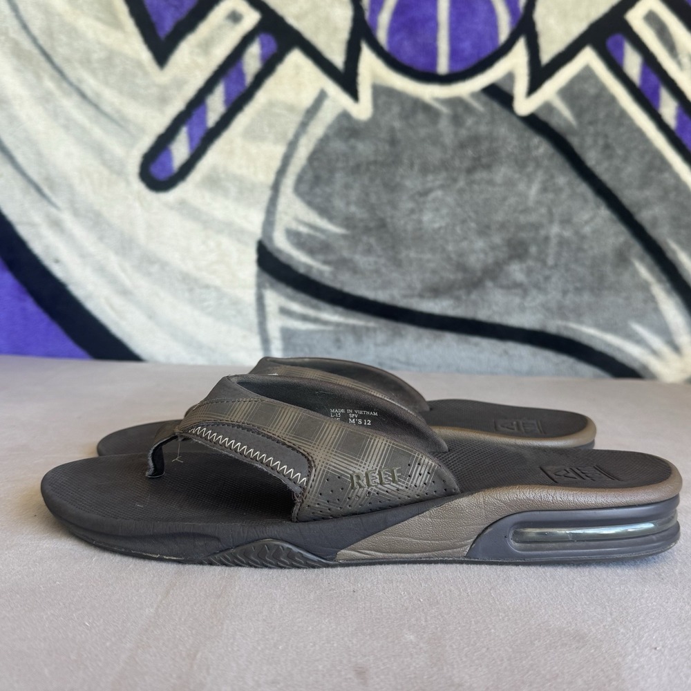 Size‎ 12 - Reef Men's Fanning II Flip-Flop Brown Black